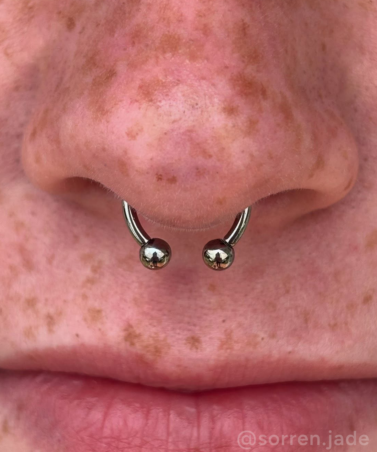 Circular Barbell in Septum Piercing