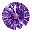 29mm - Faceted Round Zirconia Amethyst