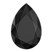 5mmx8mm - Faceted Pear Cut Ceramic Black