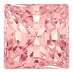 4mm - Faceted Princess Cut Ceramic Dusty Morganite