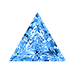 4mm - Faceted Trillion Cut Zirconia Arctic Blue