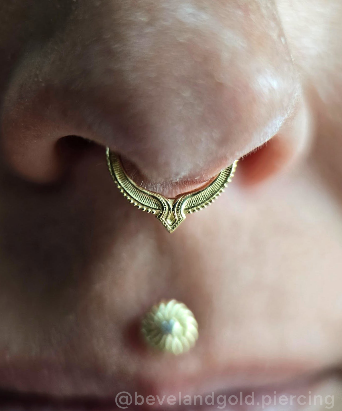 Harper Seam Ring in Septum piercing