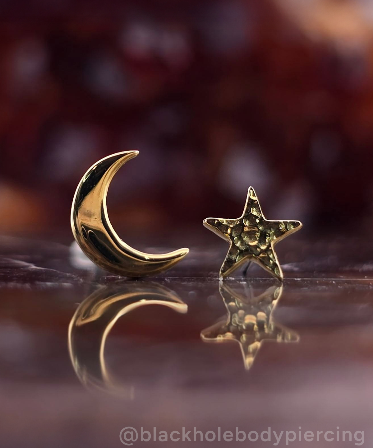 Moon end with hammered star