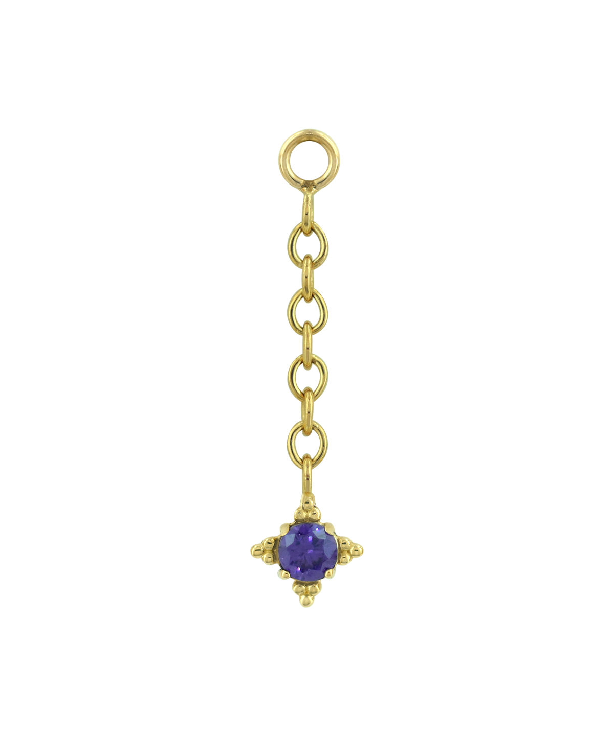 Zia Faceted Drop Charm