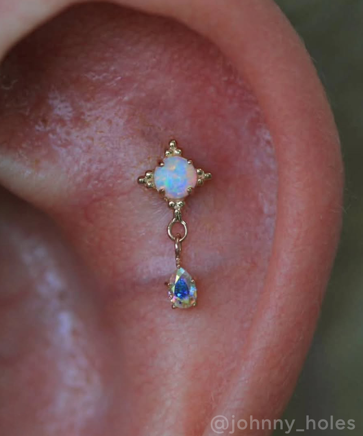 Flat piercing featuring Zia Dangle