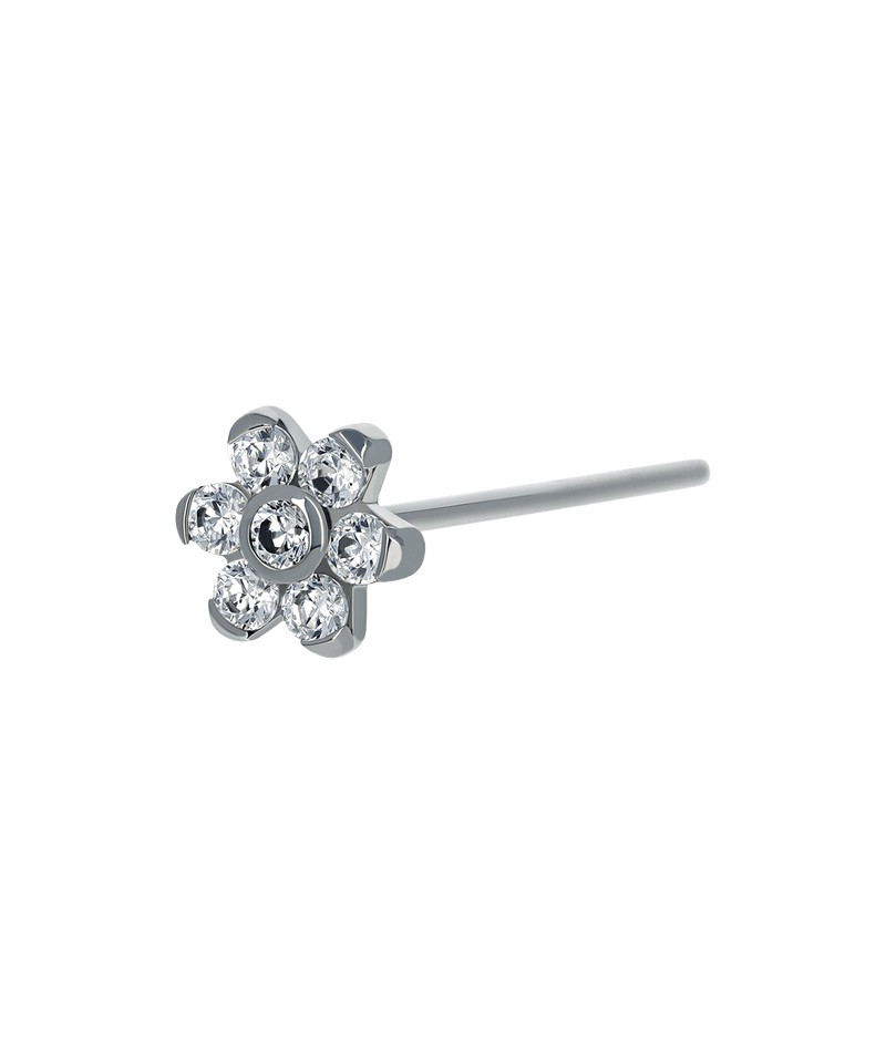 Threadless Flower Nostril Screw