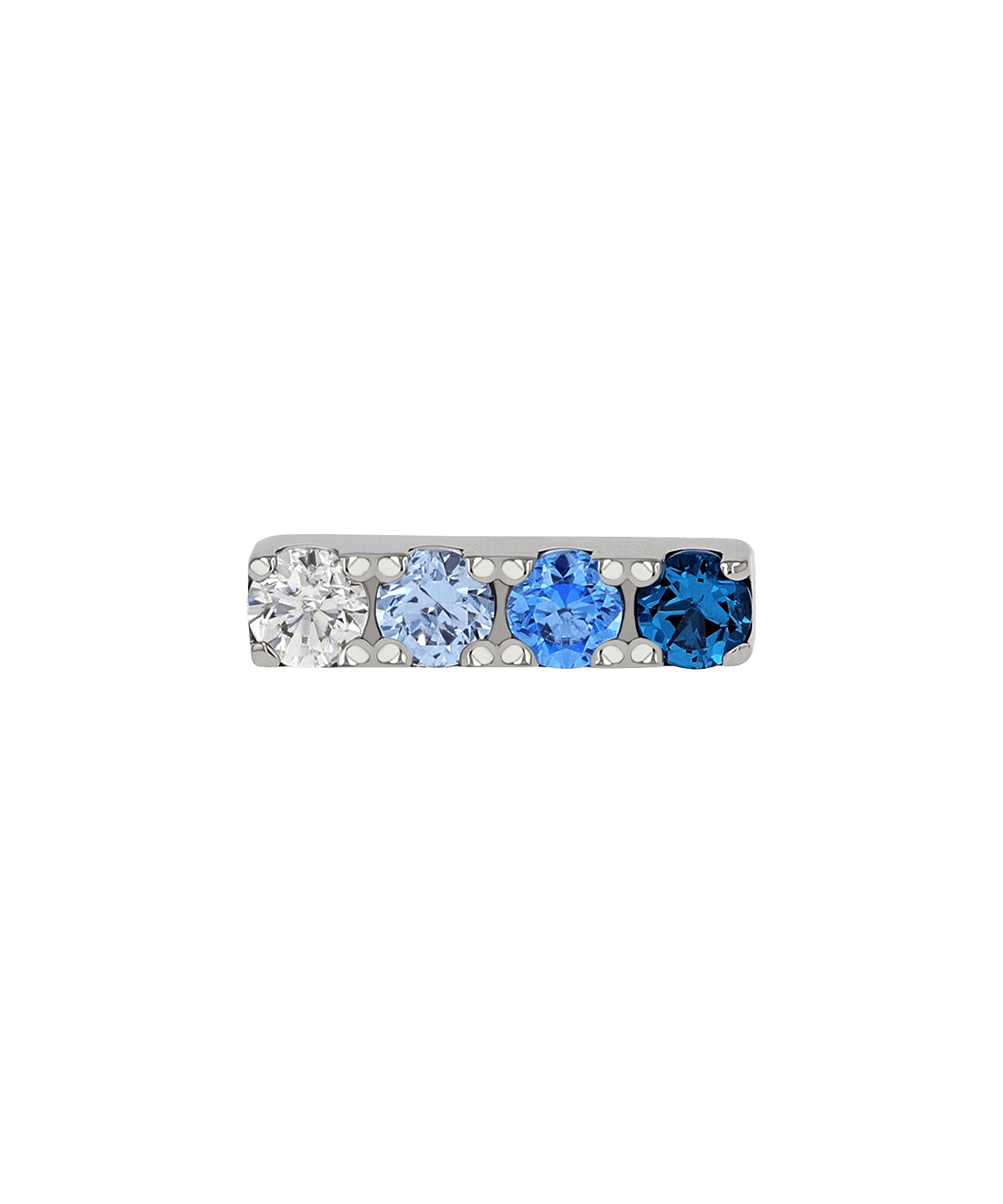 Gem Bar End With 4 Stones