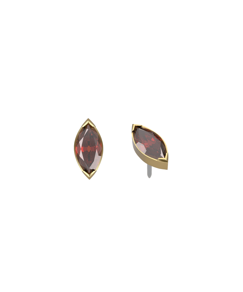 Threadless Marquise Bezel End