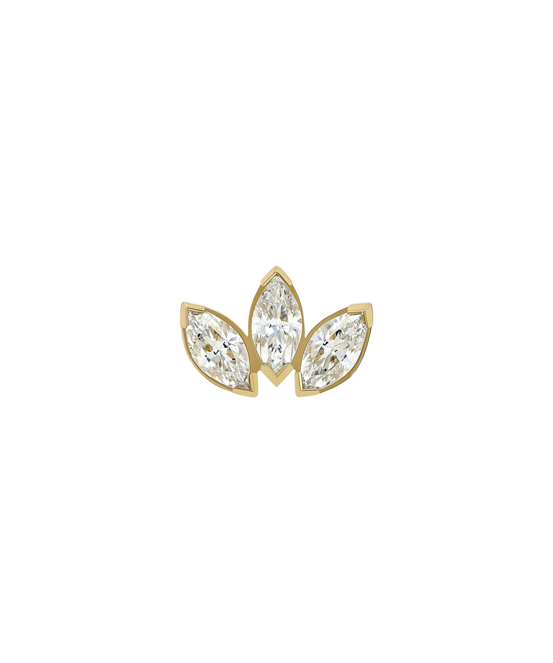 Marquise Fan With 3 Stones - Mini