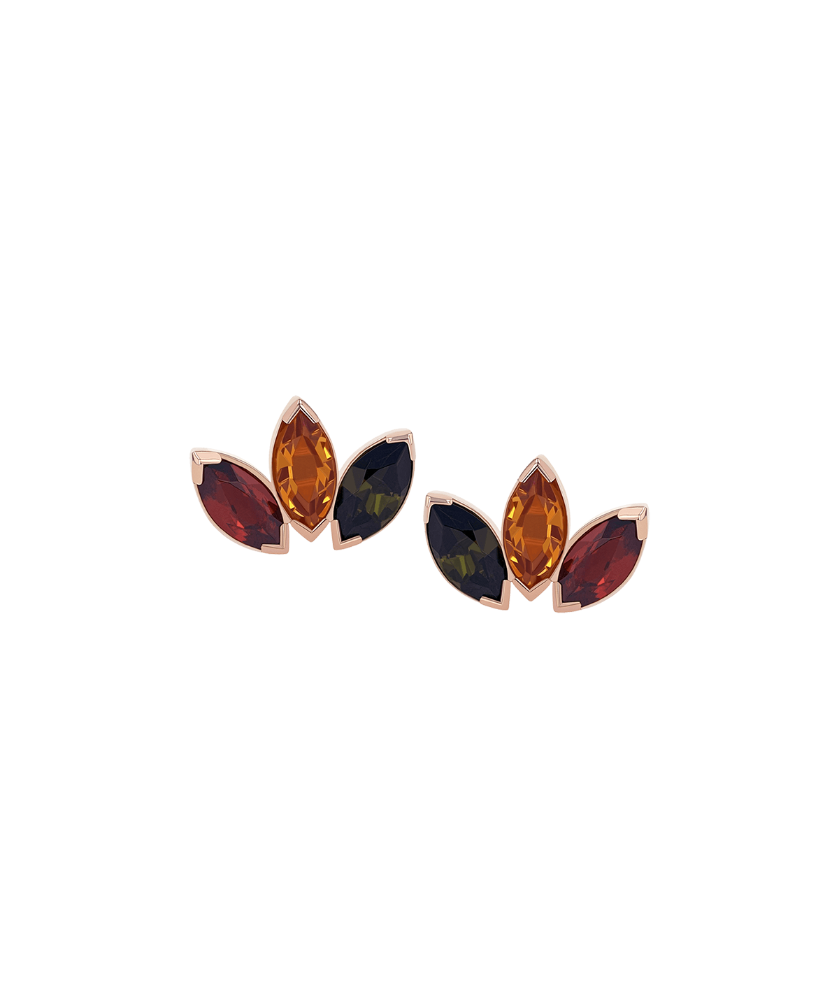 Marquise Fan With 3 Stones - Mini