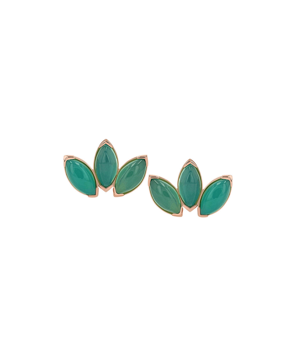 Marquise Fan With 3 Stones - Mini