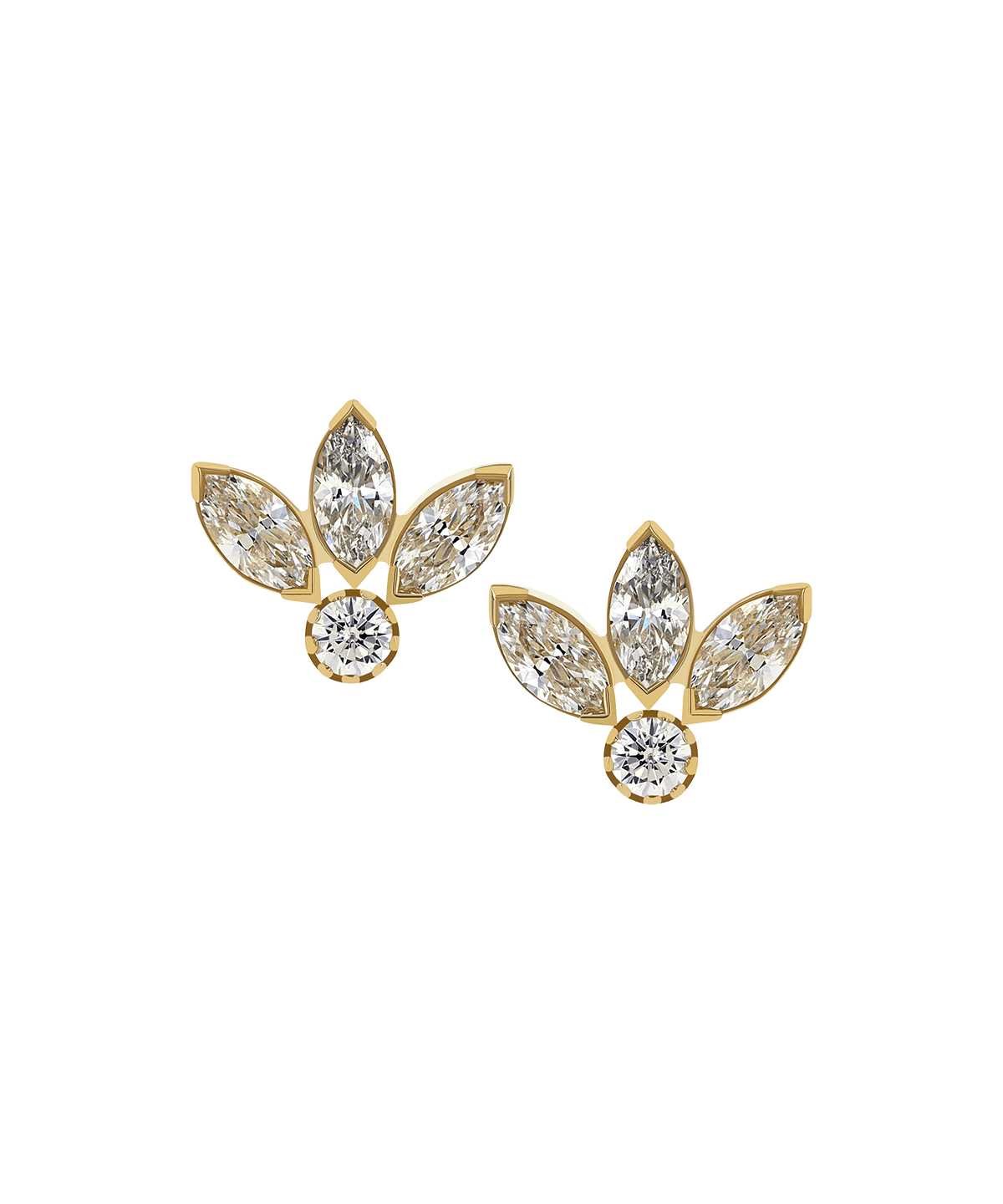 Marquise End with Accent End - 3 Stones Standard