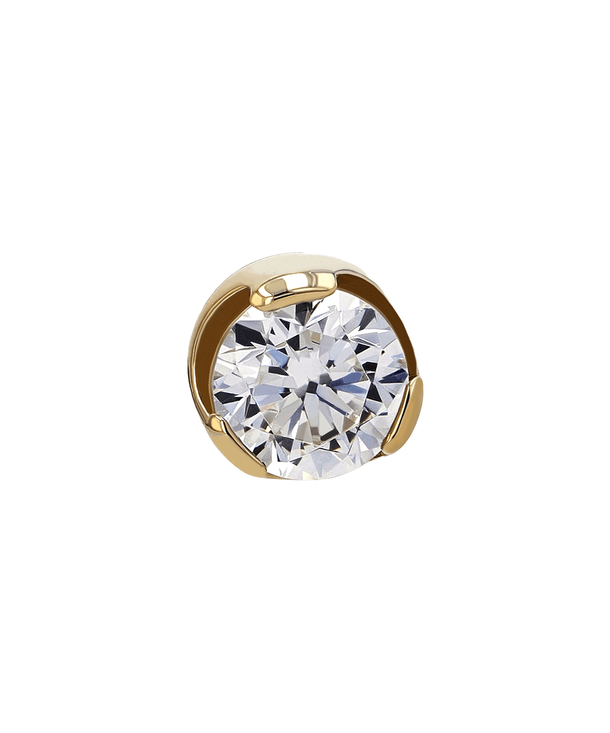 Threaded Prong Set Gem End-Faceted