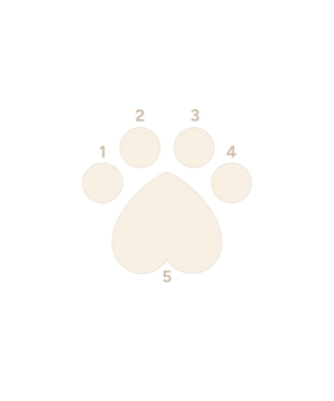 Threaded Opal Heart Paw End