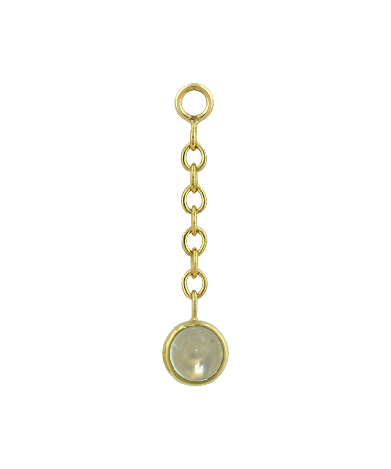 Bezel Cabochon Drop Charm