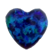 5mmx5mm - Cabochon Heart Cut Synthetic Opal Blue Green Opal