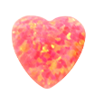 5mmx5mm - Cabochon Heart Cut Synthetic Opal Bubblegum Pink Opal