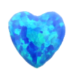 5mmx5mm - Cabochon Heart Cut Synthetic Opal Dark Blue Opal