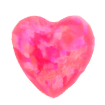 5mmx5mm - Cabochon Heart Cut Synthetic Opal Hot Pink Opal