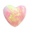 5mmx5mm - Cabochon Heart Cut Synthetic Opal Light Pink Opal