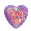5mmx5mm - Cabochon Heart Cut Synthetic Opal Light Purple Opal