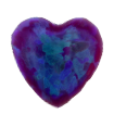 5mmx5mm - Cabochon Heart Cut Synthetic Opal Purple Opal