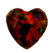 5mmx5mm - Cabochon Heart Cut Synthetic Opal Red Opal