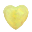 5mmx5mm - Cabochon Heart Cut Synthetic Opal Yellow Opal