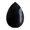 5x3mm - Cabochon Pear Genuine Black Jasper Onyx