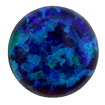3.5mm - Cabochon Round Synthetic Opal Blue Green Opal