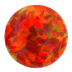 3mm - Cabochon Round Synthetic Opal Bold Red Opal