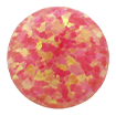 3mm - Cabochon Round Synthetic Opal Bubblegum Pink Opal