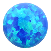 3mm - Cabochon Round Synthetic Opal Dark Blue Opal