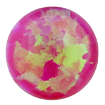 5mm - Cabochon Round Synthetic Opal Dark Pink Opal
