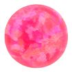 3mm - Cabochon Round Synthetic Opal Hot Pink Opal