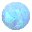 2mm - Cabochon Round Synthetic Opal Light Blue Opal