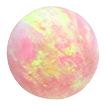 6mm - Cabochon Round Synthetic Opal Light Pink Opal