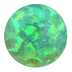 4mm - Cabochon Round Synthetic Opal Lime Green Opal
