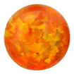 2.5mm - Cabochon Round Synthetic Opal Orange Opal