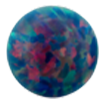 10mm - Cabochon Round Synthetic Opal Teal Opal
