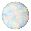 6mm - Cabochon Round Synthetic Opal White Opal
