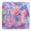 4mm - Cabochon Square Synthetic Opal Light Purple Opal