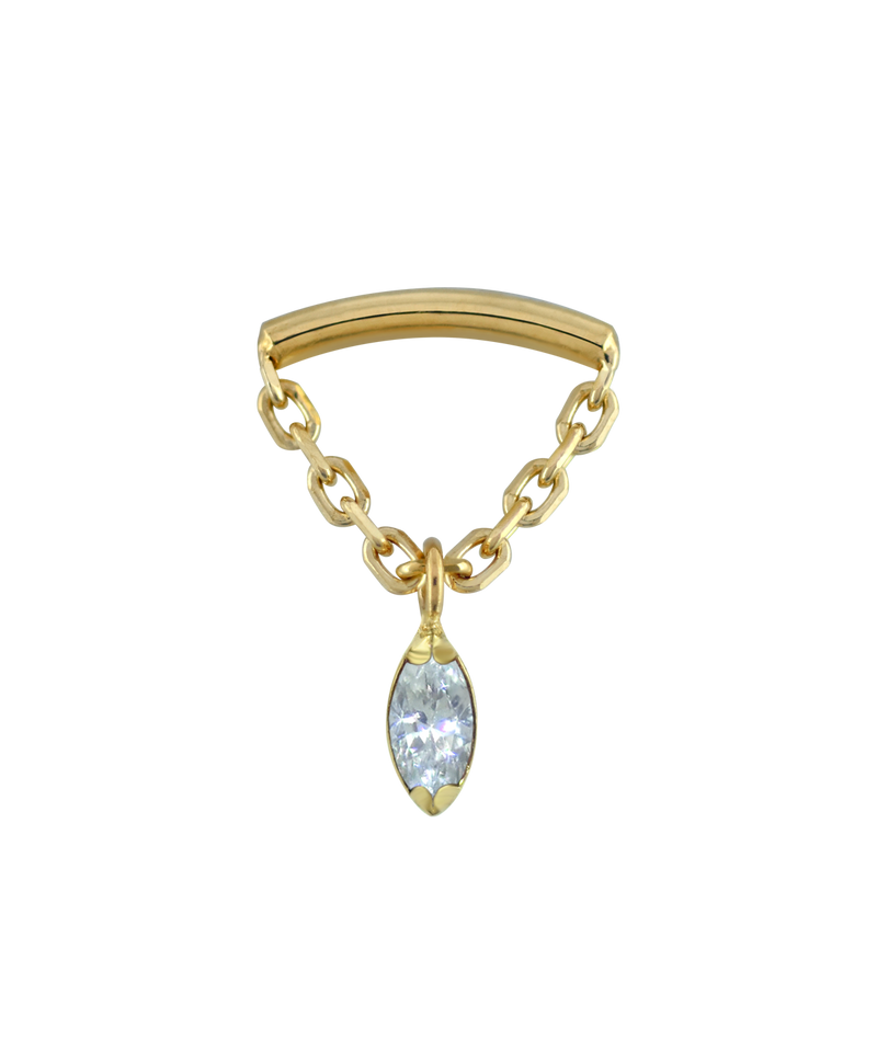 Helix Drape with Marquise Charm