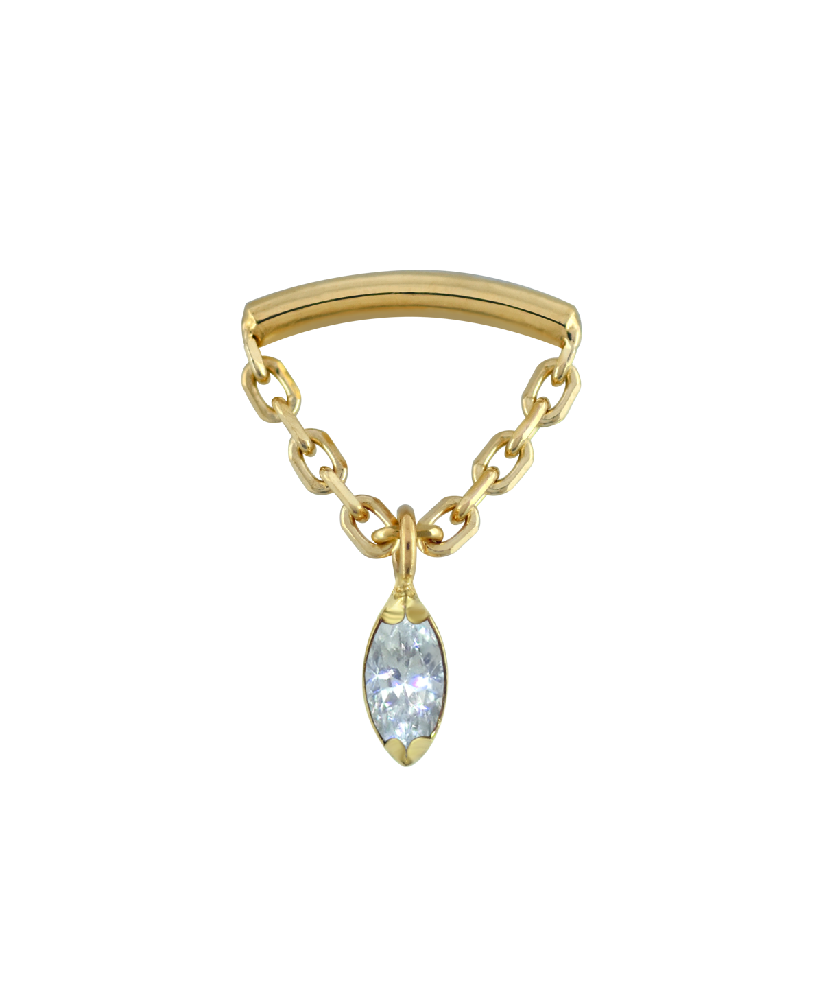 Helix Drape with Marquise Charm