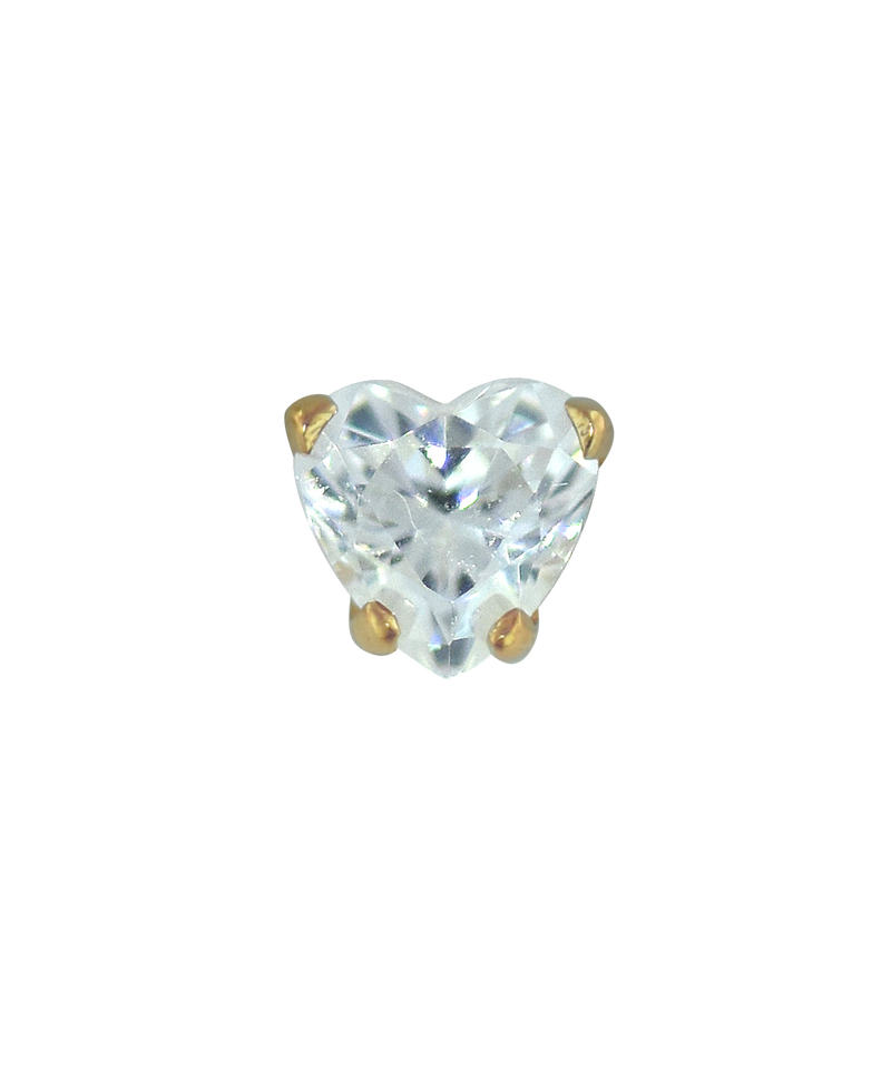 Prong Heart Gem End