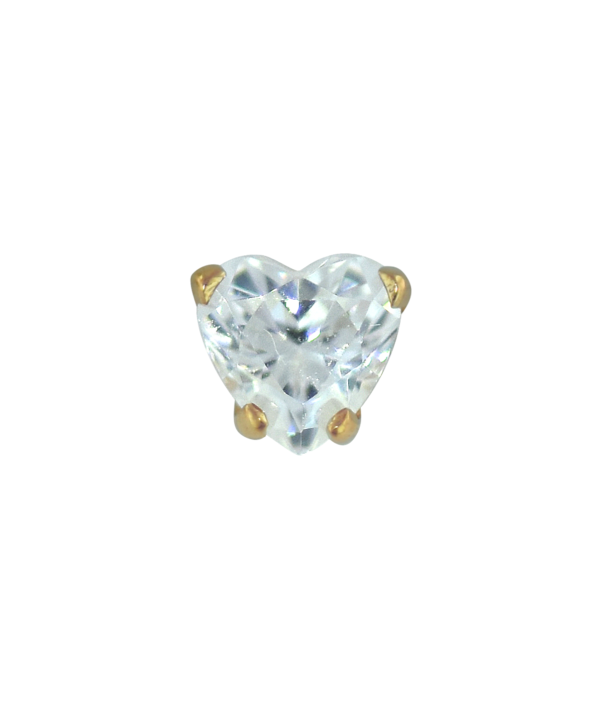 Prong Heart Gem End