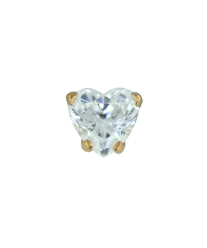Prong Heart Gem End