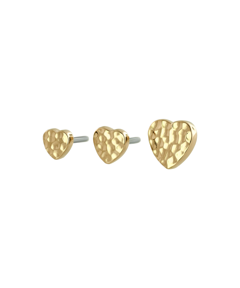 Hammered Gold Heart End