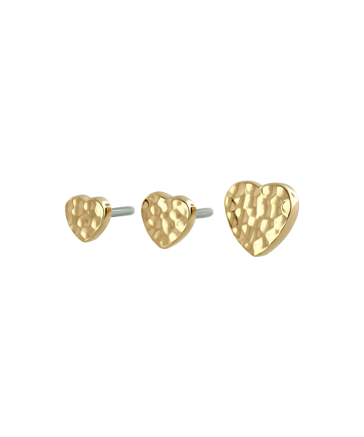 Hammered Gold Heart End