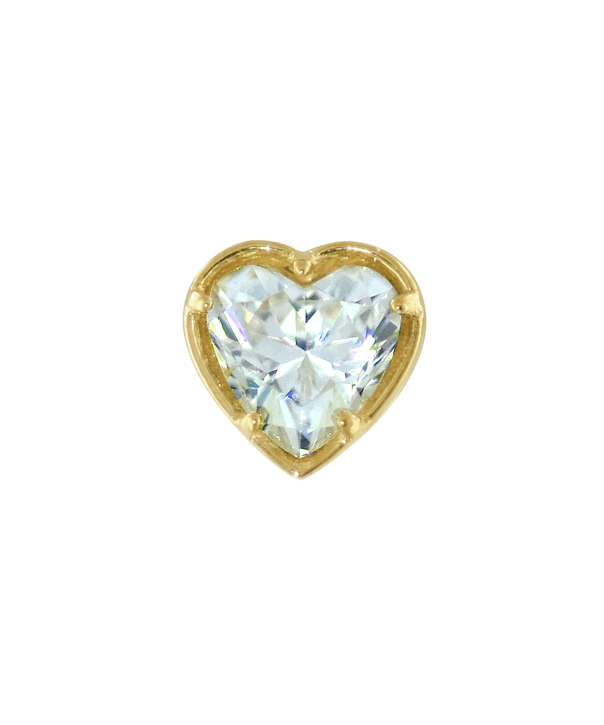 Bezel Heart Gem End